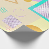 Geometrische gele print cadeaupapier (Hoek)