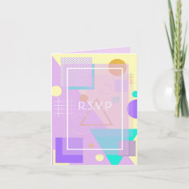 Geometrische gele print feestdagen kaart