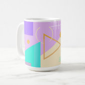 Geometrische gele print mok (Voorkant links)