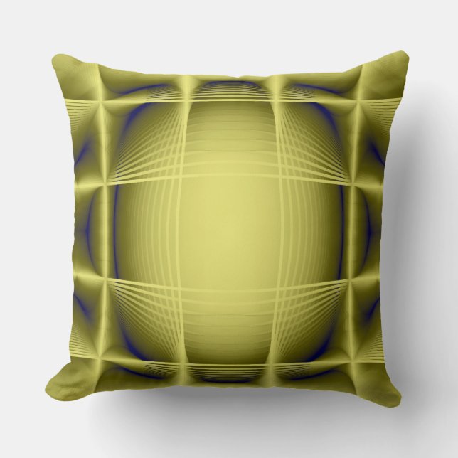 Geometrische gele structuur kussen (Voorkant)