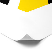 Geometrische gele zwarte streep poster (Hoek)