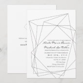 Geometrische Gemstone Weddenschap Kaart (Voorkant / Achterkant)