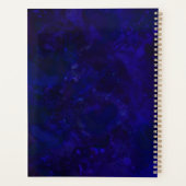 Geometrische geode Deep Blue Roos Gold Agate Weddi Planner (Achterkant)