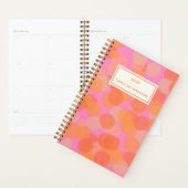 Geometrische geometrische gepersonaliseerde Oranje Planner (Display)