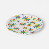 Geometrische geometrische kunst met kleurrijke geo papieren bordje (Gekanteld)