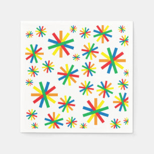 Geometrische geometrische kunst met kleurrijke geo servet