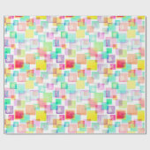 Geometrische geometrische Waterverf van pasta's Mo Cadeaupapier (Vlak)