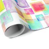 Geometrische geometrische Waterverf van pasta's Mo Cadeaupapier (Rol Hoek)