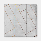 Geometrische geperoniseerde grijze marmer magneet (Voorkant)