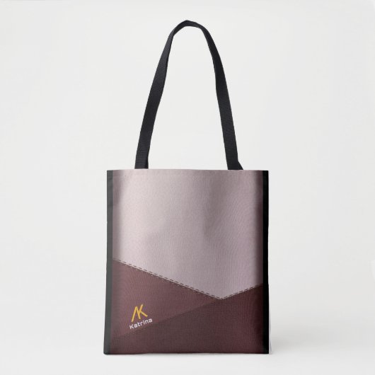Geometrische Gepersonaliseerd Canvas tassen: een s Tote Bag (Voorkant)