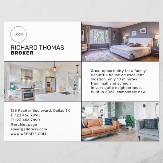 Geometrische gesplitste professionele onderneming flyer (Achterkant)