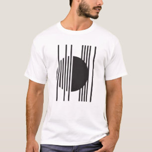 Geometrische gestreepte baan t-shirt