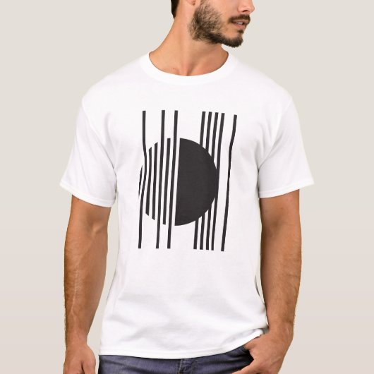 Geometrische gestreepte baan t-shirt (Voorkant)