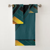 Geometrische gestreepte badhanddoek set bad handdoek (Insitu)