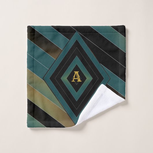 Geometrische gestreepte badhanddoek set bad handdoek (Wasdoekje)