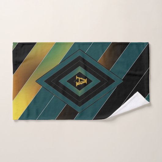 Geometrische gestreepte badhanddoek set bad handdoek (Handdoek)