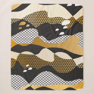 Geometrische getextureerde abstracte golven in met sherpa deken