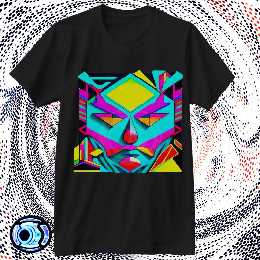 Geometrische gezichtskunst - Abstract 3D-ontwerp T-shirt