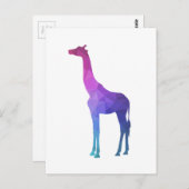 Geometrische Giraffe met levendige kleuren Briefkaart (Voorkant / Achterkant)