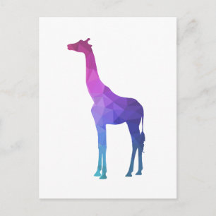 Geometrische Giraffe met levendige kleuren Briefkaart