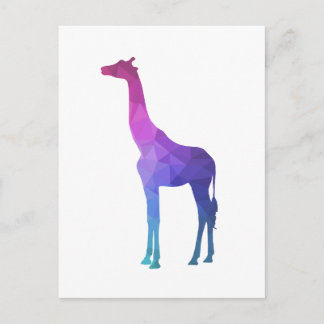Geometrische Giraffe met levendige kleuren Briefkaart