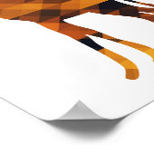 Geometrische Giraffe Silhouette Poster (Hoek)