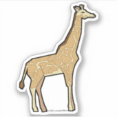 Geometrische Giraffe Sticker (Voorkant)