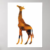 Geometrische giraffensilhouetposter poster (Voorkant)