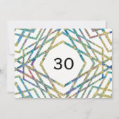 Geometrische Glam Colors & Gold Party Invitations Kaart (Achterkant)