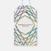 Geometrische Glam-kleuren en Gold Custom Party Fav Cadeaulabel (Achterkant)