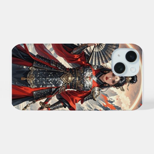 Geometrische glamour: gedurfde patronen voor luxe  iPhone 15 case (Achterkant horizontaal)