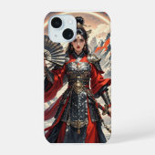 Geometrische glamour: gedurfde patronen voor luxe  iPhone 15 case (Achterkant)