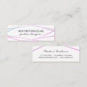 Geometrische Glamour Lux Mini Visitekaartje (Voorkant / Achterkant)