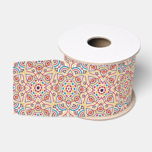 Geometrische glinsterende metalen luxe trouw grosgrain lint