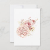 *~* Geometrische Glitter Lijst Blush Rozen Kaart (Achterkant)