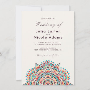 Geometrische Glitterende Metallic Luxe Bruiloft Kaart