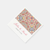 Geometrische Glitterende Metallic Luxe Bruiloft Servet (Hoek)