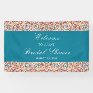 Geometrische Glitterende Metallic Luxe Bruiloftssh Spandoek