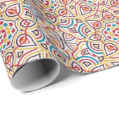 Geometrische Glitterende Metallic Luxe Trouw Cadeaupapier (Rol Hoek)