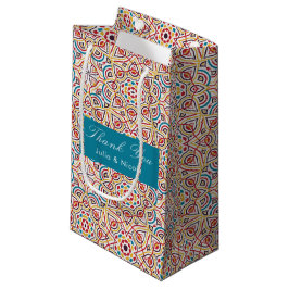 Geometrische Glitterende Metallic Luxe Trouw Klein Cadeauzakje