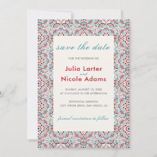 Geometrische Glitterende Metallic Luxe Trouw Save The Date