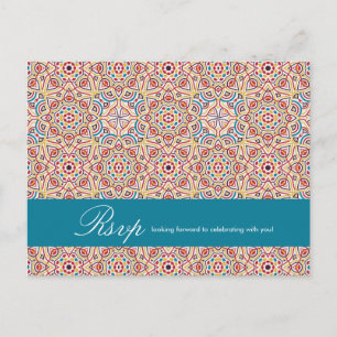 Geometrische Glitterende Metallic Luxe Trouwfeest Briefkaart