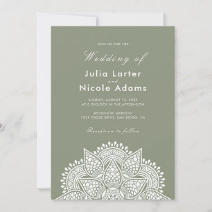 Geometrische Glitterende Metallic Luxe Trouwfeest Kaart