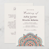 Geometrische Glittering Metallic Luxe Huwelijk Kaart (Voorkant / Achterkant)