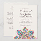 Geometrische Glittering Metallic Luxe Huwelijk Kaart (Voorkant / Achterkant)