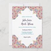 Geometrische Glittering Metallic Luxe Huwelijk Kaart (Voorkant)