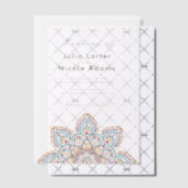 Geometrische Glittering Metallic Luxe Huwelijk Vellum Uitnodigingen (Offset (Uitnodiging))