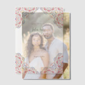 Geometrische Glittering Metallic Luxe Huwelijk Vellum Uitnodigingen (Offset (Koppel))