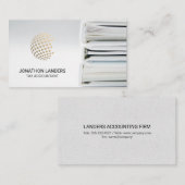 Geometrische Globe | Belastingsaccountant | Ordner Visitekaartje (Voorkant / Achterkant)