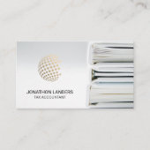 Geometrische Globe | Belastingsaccountant | Ordner Visitekaartje (Voorkant)